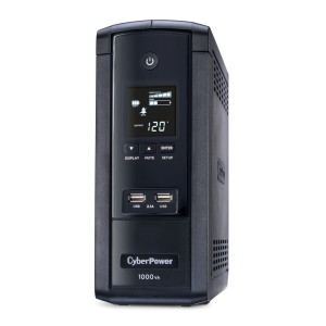 CyberPower BRG1000AVRLCD Mini-Tower UPS, UL Rated, Energy Star certified, 9× NEMA 5-15R CyberPower BRG1000AVRLCD Mini-Tower UPS, UL Rated, Energy Star certified, 9× NEMA 5-15R